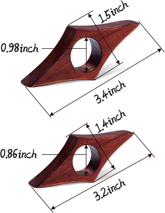 4 Pieces Wooden Book Page Holder Thumb Wood Book Holder Handmade Wood Reading Bookmark Accessory for Bookworm Lover Gifts, 2 Sizes