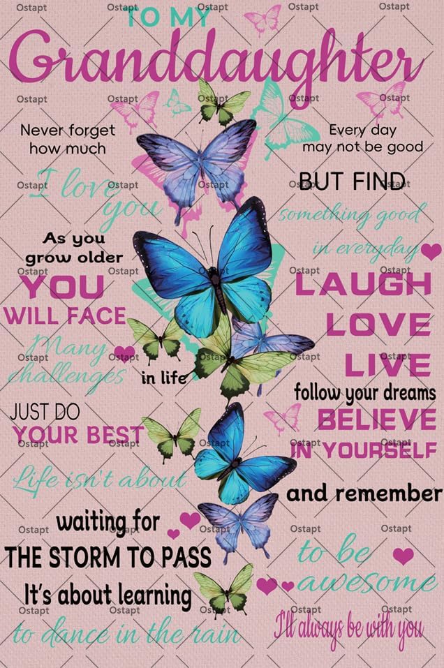 Inspirational Granddaughter Sign For Grandma Grandpa To My Granddaughter Metal Tin Sign Granddaughter Gifts From Grandma Never Forget How Much I Love You Wall Decor For Home Bedroom 8x12