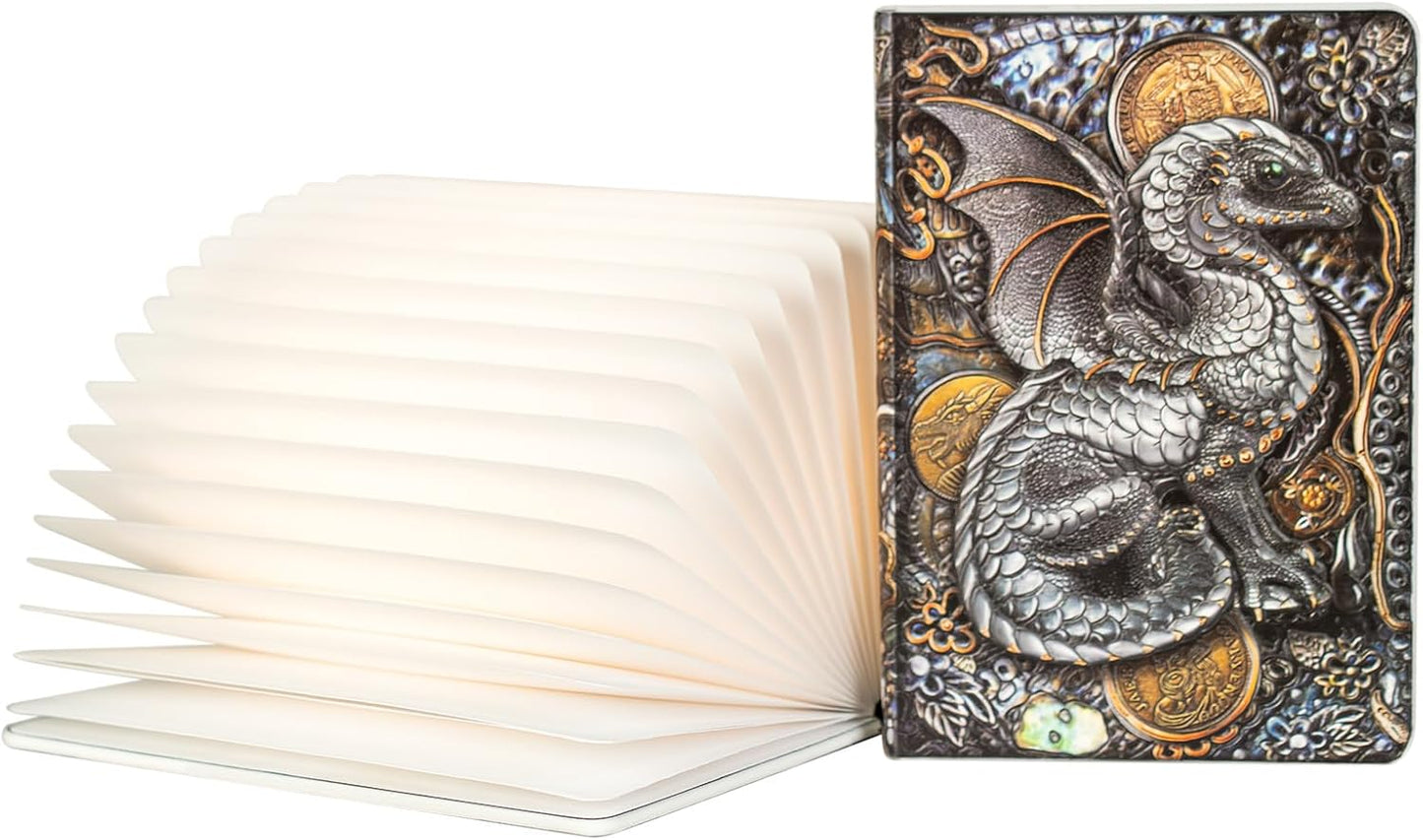 Novelty 3D Dragon Embossed Magic Book Lamp,Personalized Night Light,Sleep aid Machine,Sound Machine for Sleeping， Unique Gifts