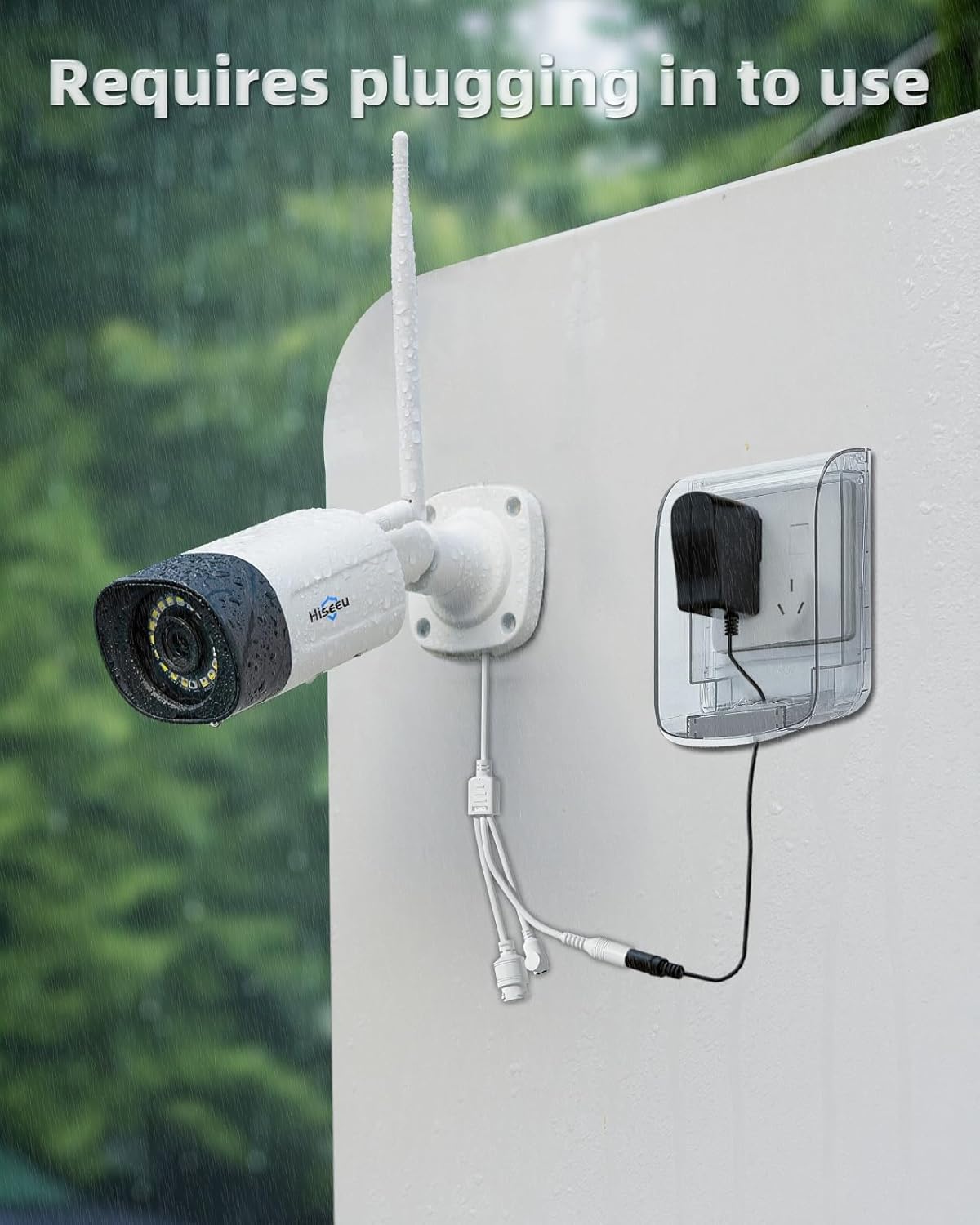 Hiseeu Wireless Security Camera System Outdoor, 3MP WiFi Camera for Home, 16CH WiFi-Pro 8 Cam-Kit, 2-Way Audio, Color Night Vision, IP66 Waterproof, 3TB Storage, 24/7 Recording, No Monthly Fees