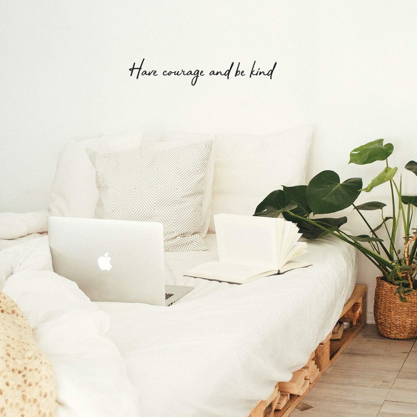 Vinyl Wall Art Decal - Have Courage and Be Kind - 4.6" x 25" - Trendy Inspirational Quote for Home Bedroom Living Room Office School Classroom Gym Decoration Sticker