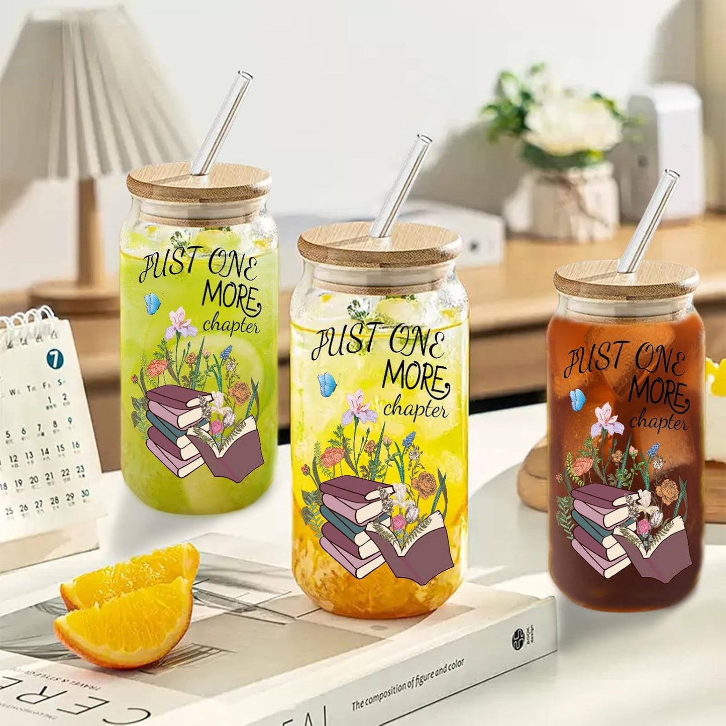 Book Lovers Gifts, Canvas Tote Bag & Glass Cup Set Christmas Birthday Gifts for Book Lovers Women