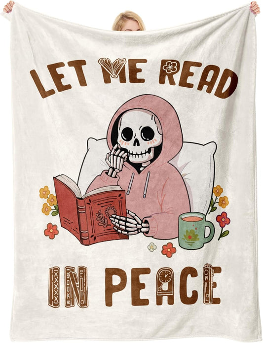 Gifts for Book Lovers Blanket, Books Lover Gifts for Women, Gift for Reader, Christmas Birthday Gift for Books Lover, Librarian/Book Nerd/Bookworm, Librarian Teacher, 60"x50"