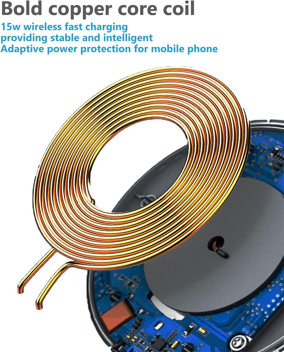 Wireless Charger for Samsung Galaxy S24/S24+S23/S23+/S22/S22+/S21/S20/S20+/S10/S9+/S9/S8/S8+/S7/Note10/Note9/Note8, 15W Wireless Charging Pad with USB-C for Samsung & iPhone Black(No AC Adapter)