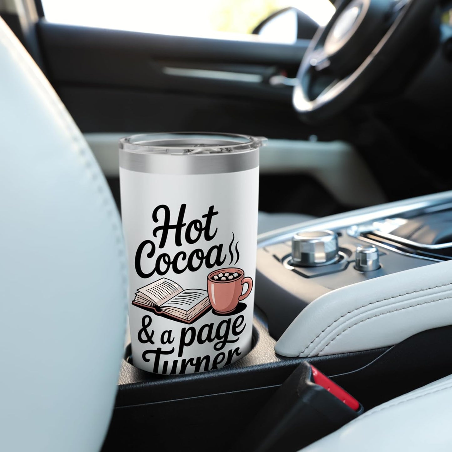 Hot Cocoa and a Page Turner Book Lovers Hot Chocolate Stainless Steel Insulated Tumbler