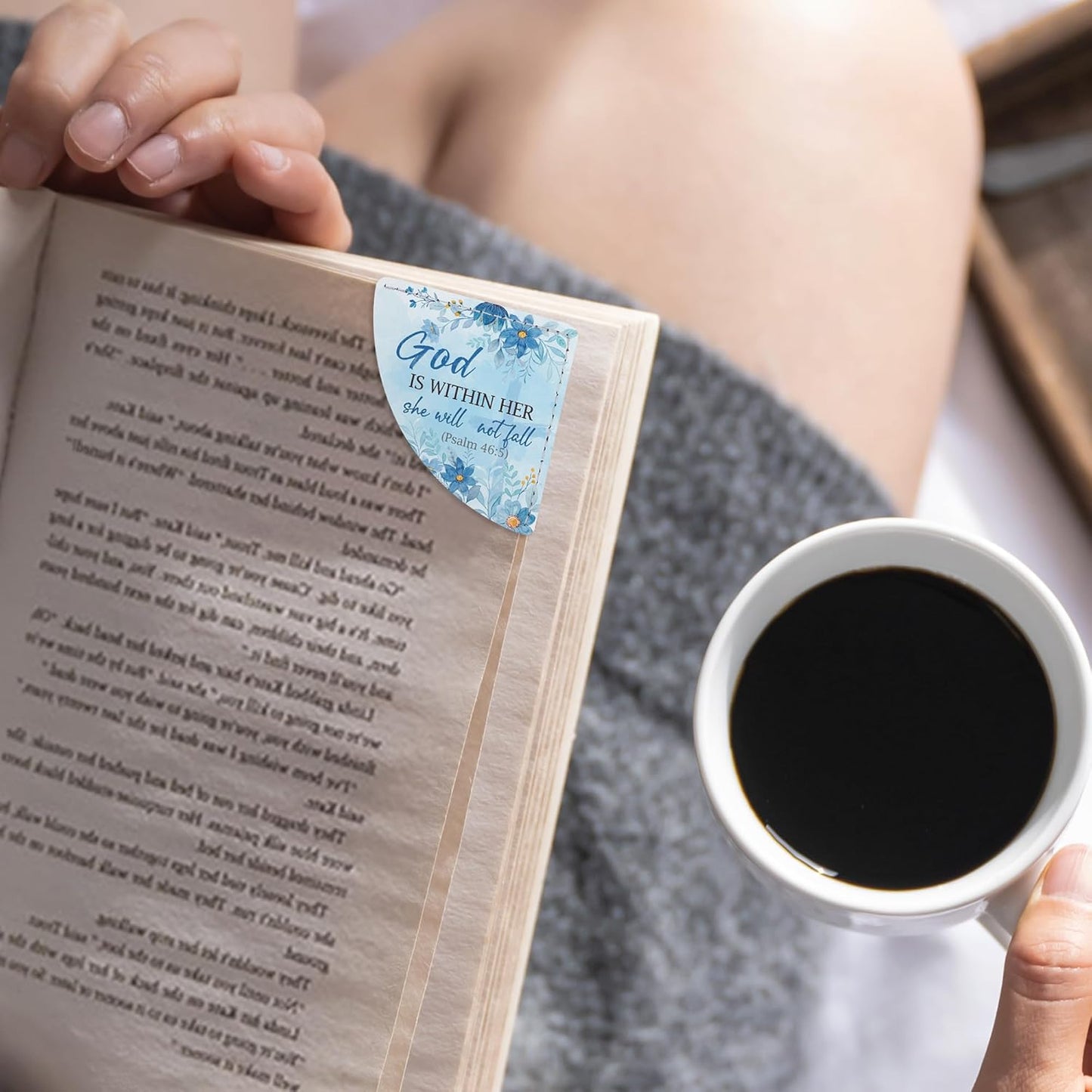 Christian Leather Bookmark Gifts - 6 Pcs Bible Verse Cross Corner Bookmarks for Women Book Lover Religious Flower Page Markers Reading Accessories Bookish Gift for Birthday Christmas Church