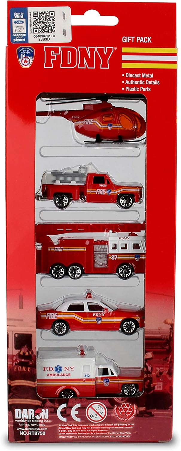 Daron FDNY Vehicle Gift Set, 5-Piece