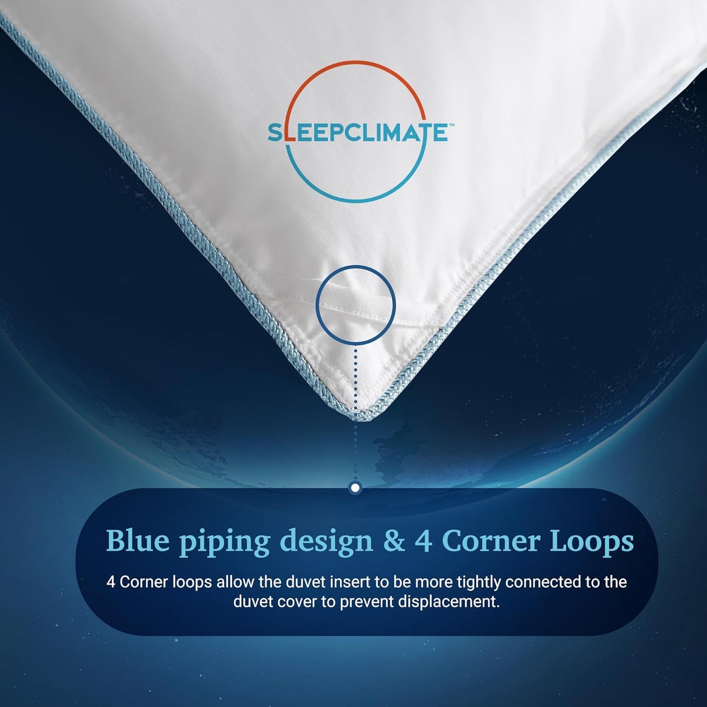 Temperature Regulating Down Alternative Comforter 37.5® Technology 300 Thread Count Fabric All Season Lightweight Hypoallergenic Duvet Insert with 4 Corner Loops White - King 108" x 98"