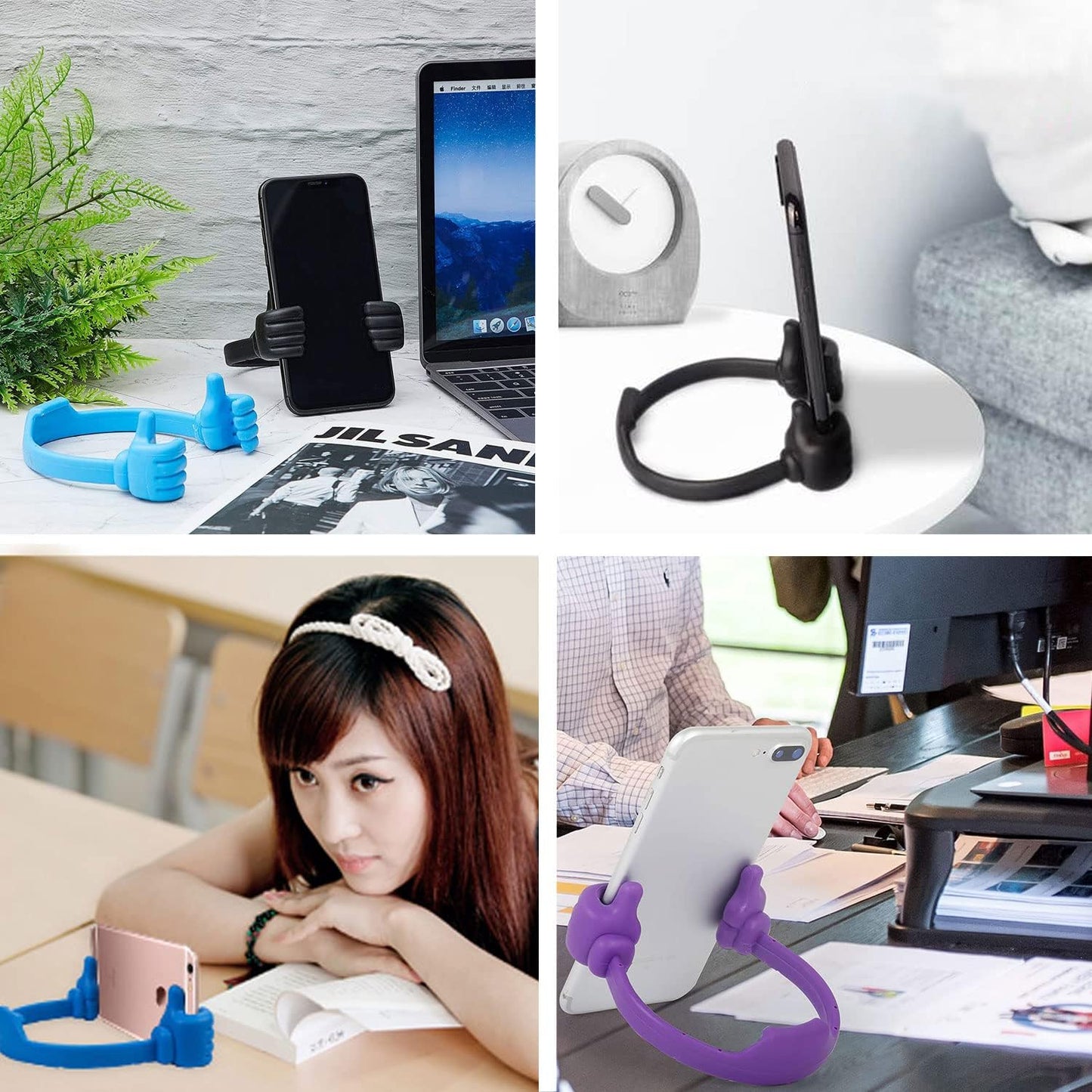 Valentines Day Gifts for Teens Girls Boys Cell Phone Stand, Universal Thumbs Up Lazy Phone Holder for Desk Fun Gadgets Smartphone Stand Holder for iPhone iPad Samsung and More (Blue)