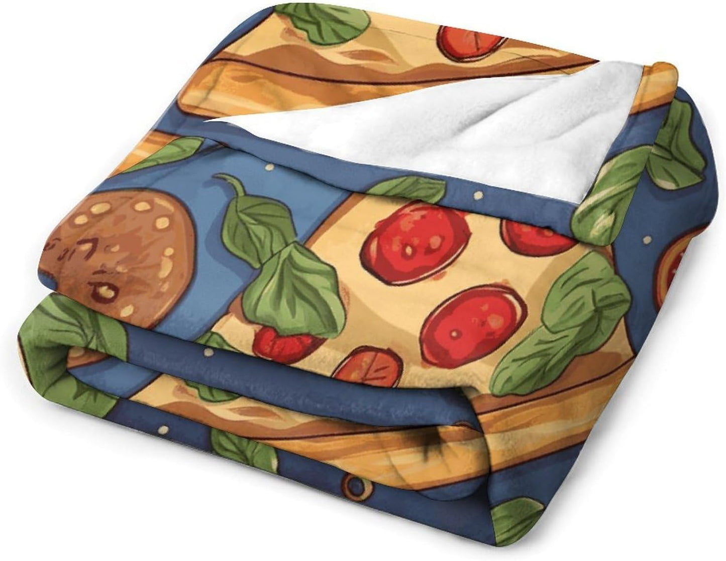 Pizza Blanket Super Soft Lightweight Throw Blanket Cute Cozy Warm Bed Blanket Decorative Fuzzy Blanket All-Season Home Decor Gift for Sofa Couch Living Room 50"*60"（130 * 150cm）