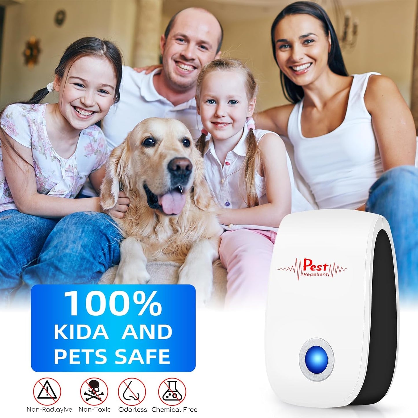2026 10Pack Ultrasonic Pest Control Repeller Electronic Mouse Repellent Ultrasonic Plug in Mice Repellent Indoor Sonic Pest Repeller Ultrasonic Plug in for Cockroach,Insect,AntBugs,Spide,Rat