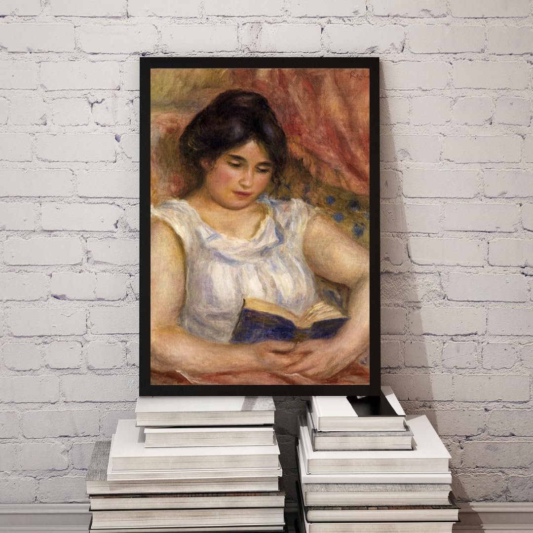 Gabrielle Young Lady Reading a Book Painting by Pierre Auguste Renoir 8"X10" Image Size on Matte Paper Fine Art Print Poster Shipped Rolled-up