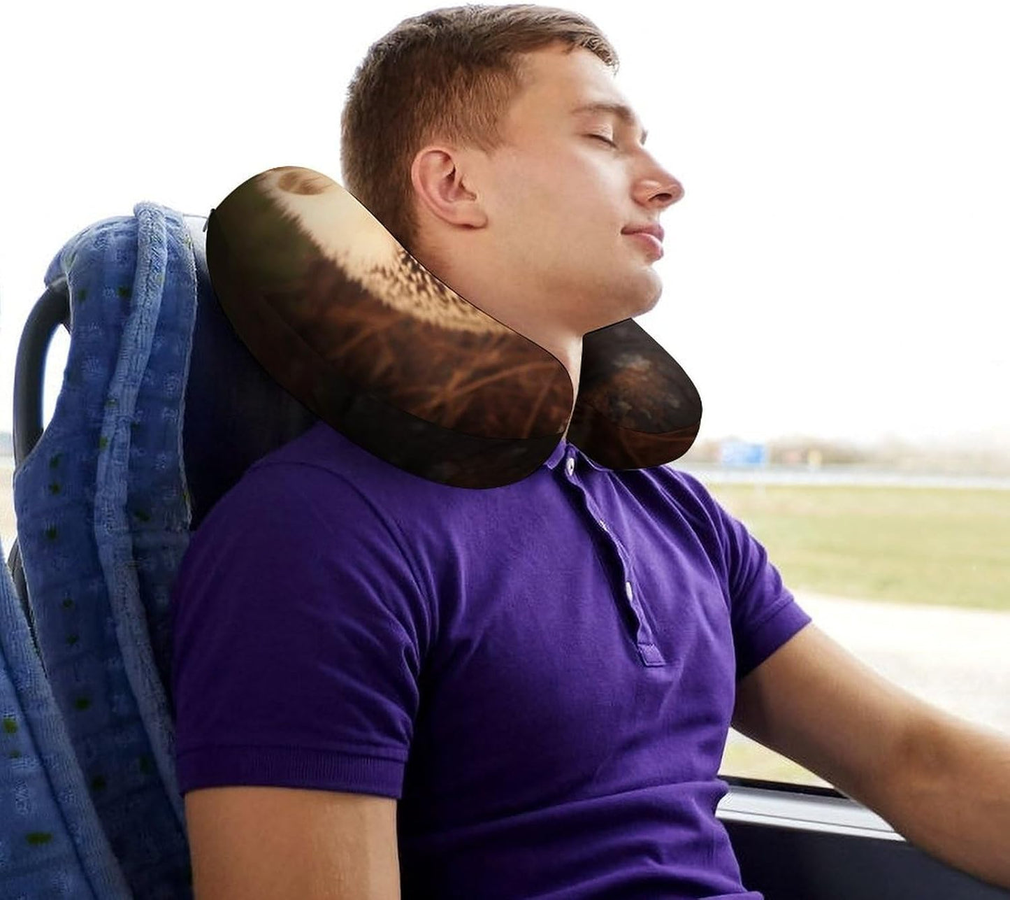 Baby Hedgehog Neck Pillow Memory Foam U Shaped Pillows Portable Pillows for Shoulder Travel Head Support Pillow with Concealed Zipper for Airplane Car Home Office