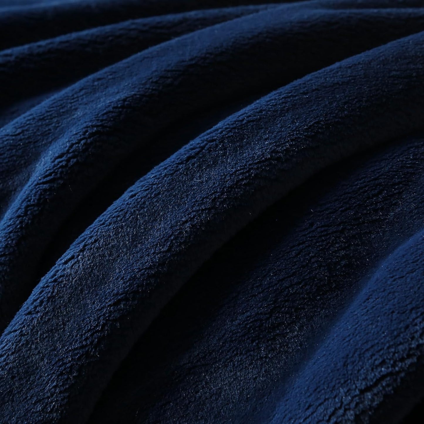 Knitted Thick Milk Velvet Fleece Throw Blanket for Couch Ultra-Plush Soft Decorative Colorful Travel Bed Office Blanket (Navy, 60" 80")