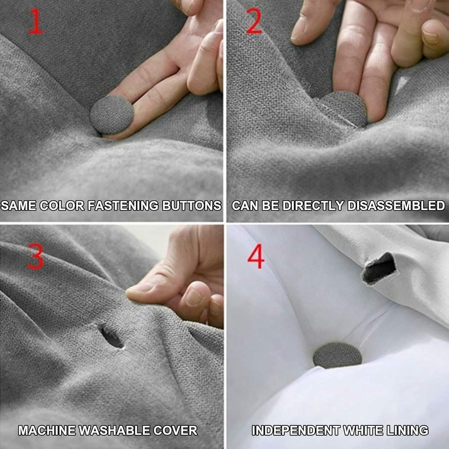 Triangular Wedge Headboard Pillow,Fleece Triangle Cushion Reading Pillow Bed Back Positioning Support Backrest Solid Color Large Bolster with Removable Cover~/