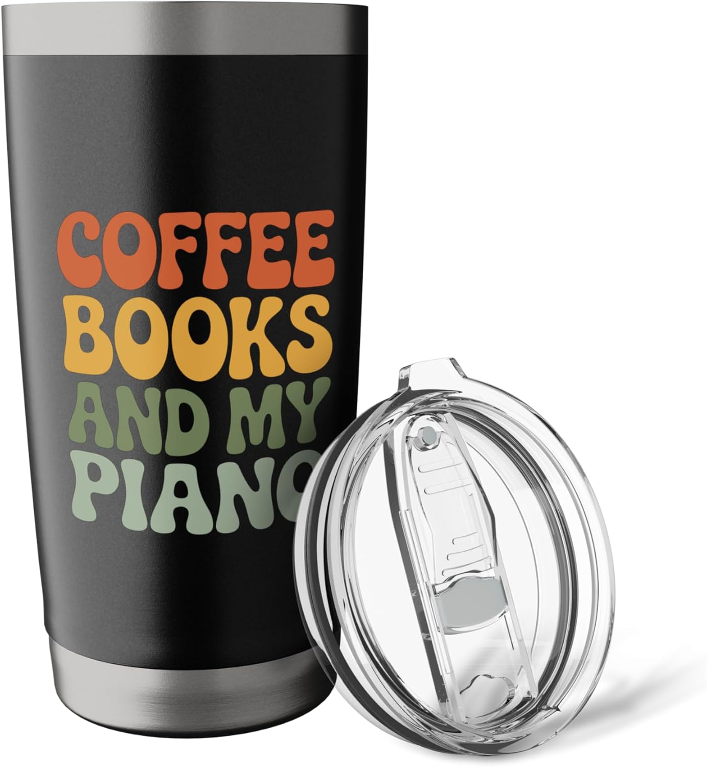 Coffee Books And My Piano Music Teacher Lover Students Stainless Steel Insulated Tumbler