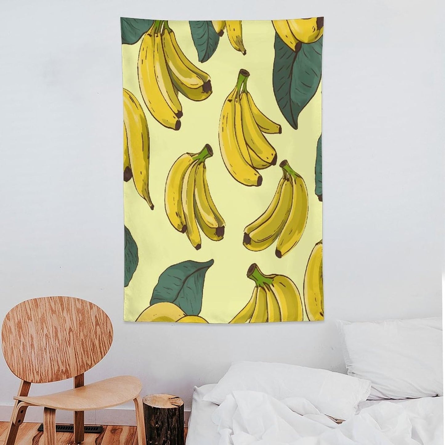 FodPand Banana Print Tapestry Anti-fading Wall Tapestry with Installation Kit Backdrop Banner Multipurpose Aesthetic Tapestries Boho Wall Art Hanging Decorative Blanket 40"x60"