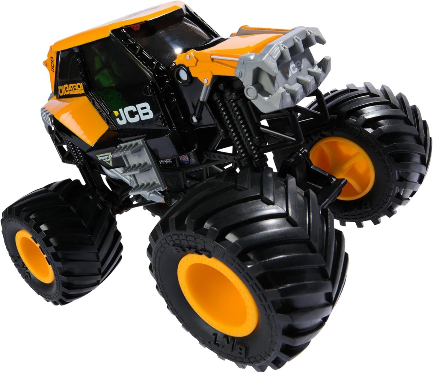 Monster Jam, Official JCB DIGatron Monster Truck, Collector Die-Cast Vehicle, 1:24 Scale, Kids’ Toys for Boys and Girls Aged 3 and up