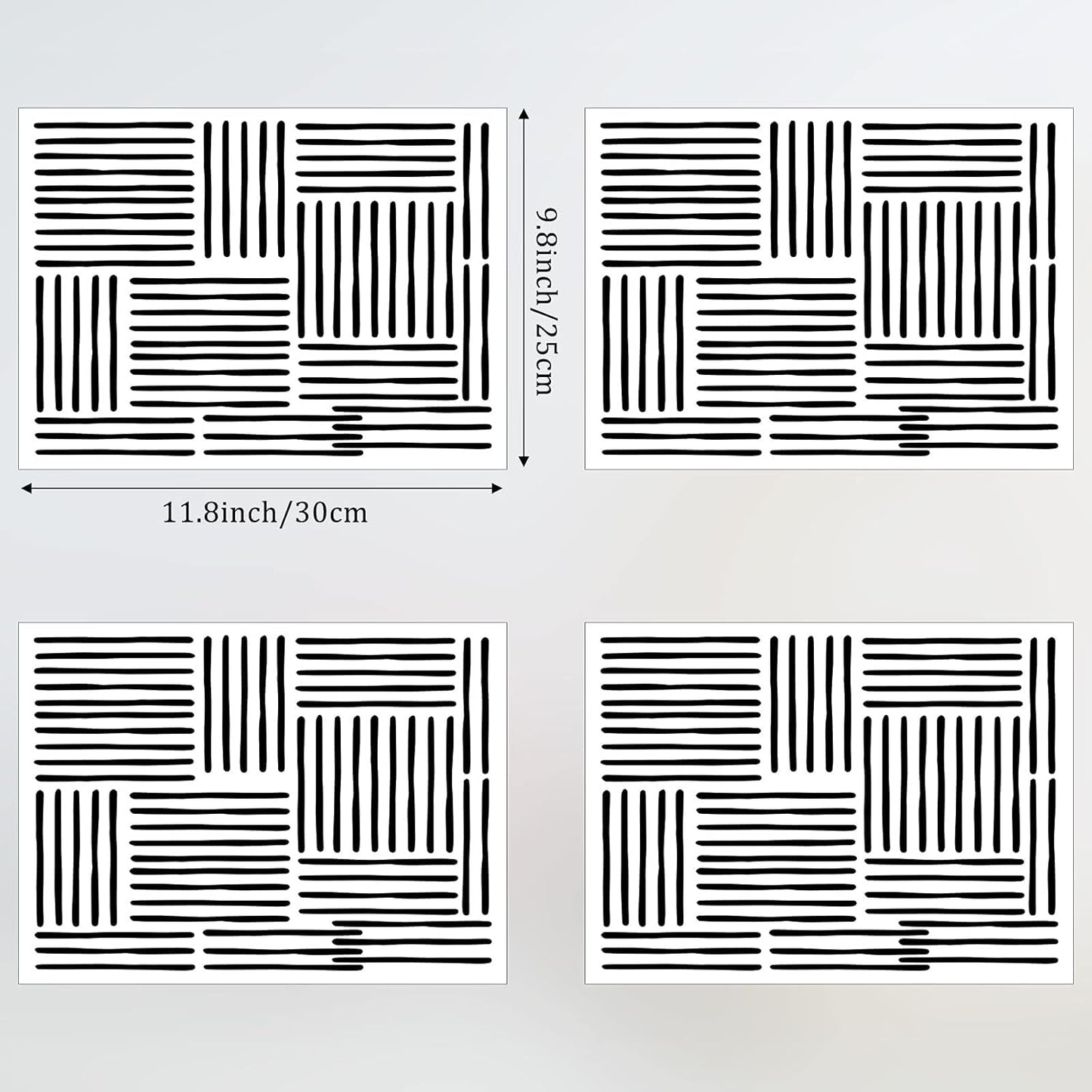 240 Pcs Modern Boho Wall Decals - Abstract Art Decor Black Line Stickers - Removable Peel and Stick for Nursery Room Farmhouse Decor
