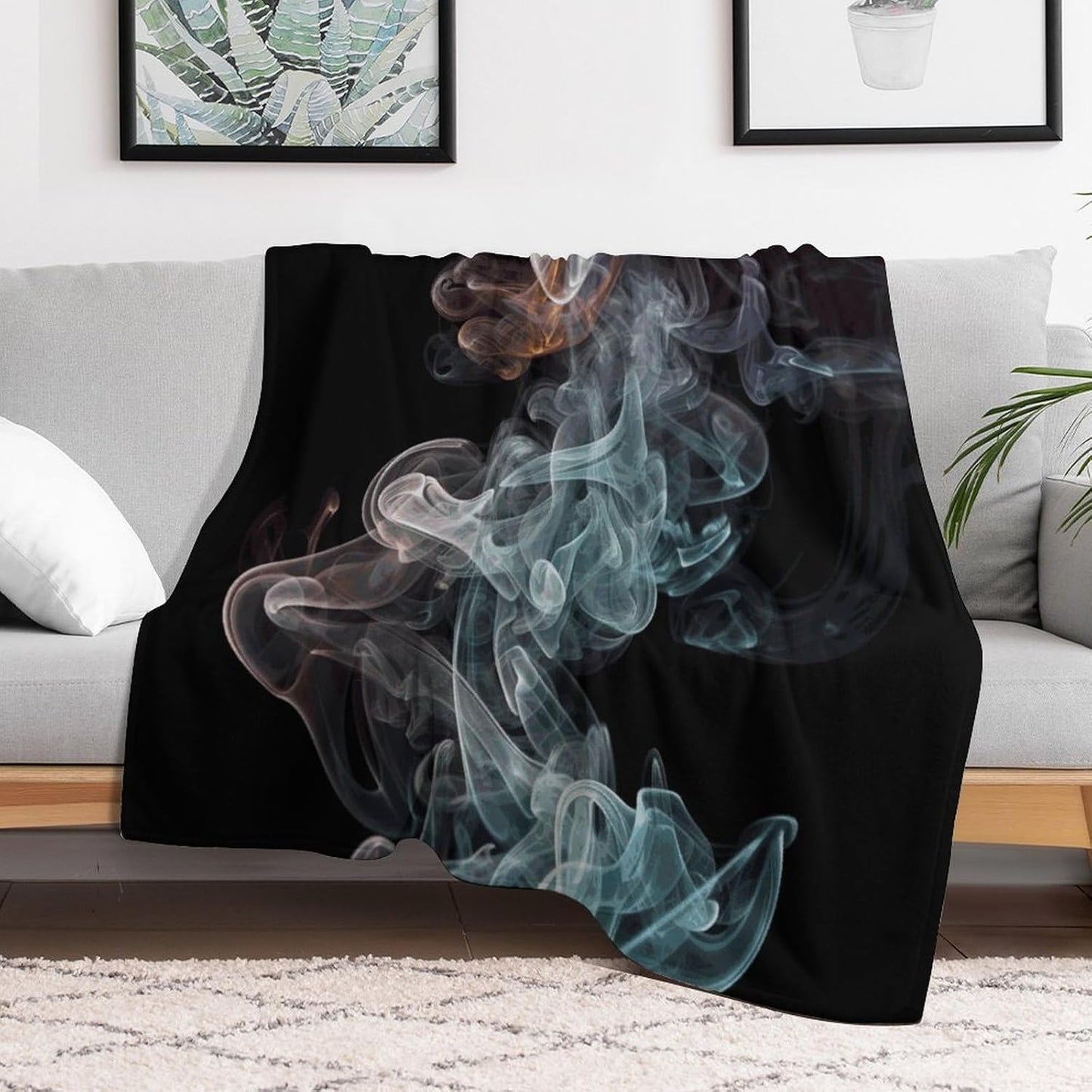 Psychedelic Smoke Blanket Super Soft Lightweight Throw Blanket Cute Cozy Warm Bed Blanket Decorative Fuzzy Blanket All-Season Home Decor Gift for Sofa Couch Living Room 40"*50" （100 * 130cm）