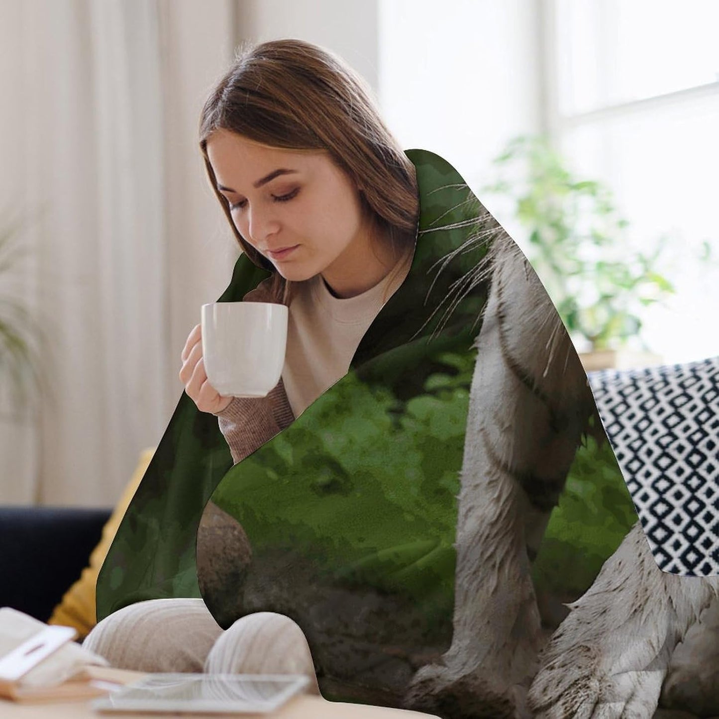 Majestic White Bengal Tiger Throw Blanket for Couch Super Soft Warm Lightweight Throw Blankets Cozy Flannel Bed Blanket Cute Decorative Blankets for All Seasons Home Decor Gift 30"*40"（76 * 100cm）