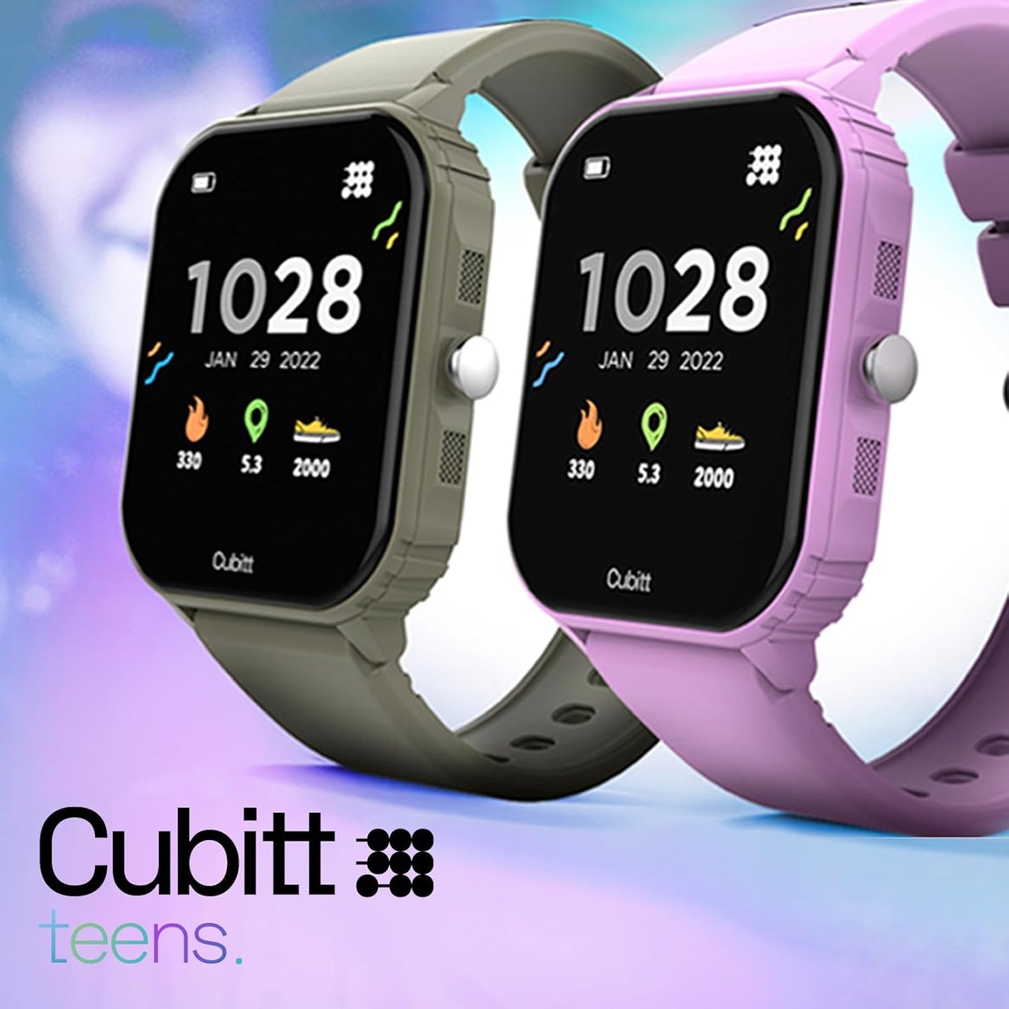 Cubitt Teens Smart Watch Fitness Tracker for Teens, with Heart Rate, Blood Pressure, Blood Oxygen, Sleep Monitor, 20+ games, Alarms, Activity Tracker 1.69'' HR Touch Screen, IP68 Waterproof