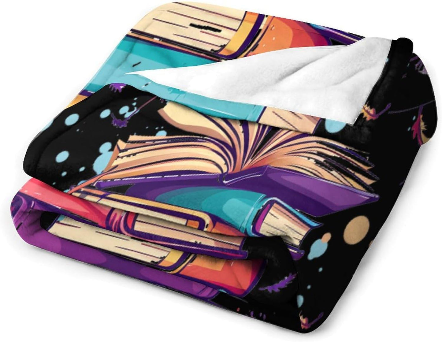 Dandelion Book Reading Fleece Blanket Soft Cozy Throw Blanket Couch Blanket for Home Living Room Decor 50"x60"