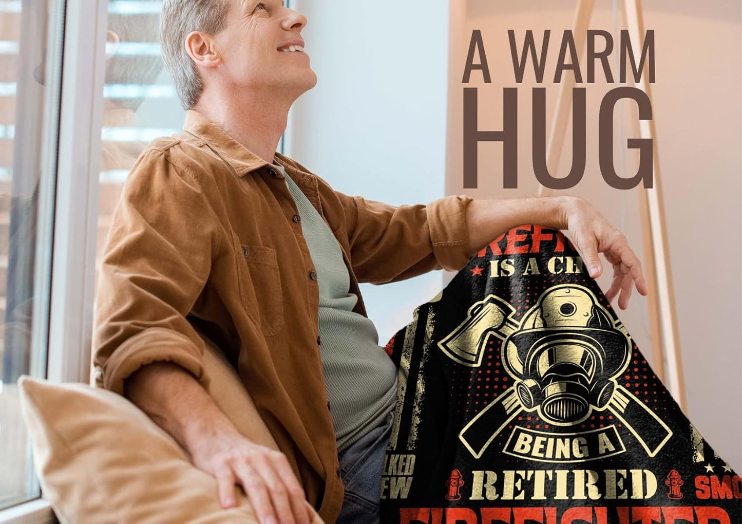 Retired Firefighter Gifts for Men, Retirement Throw Blanket for Fireman 65" x 50" - Being A Retired Firefighter is an Honor