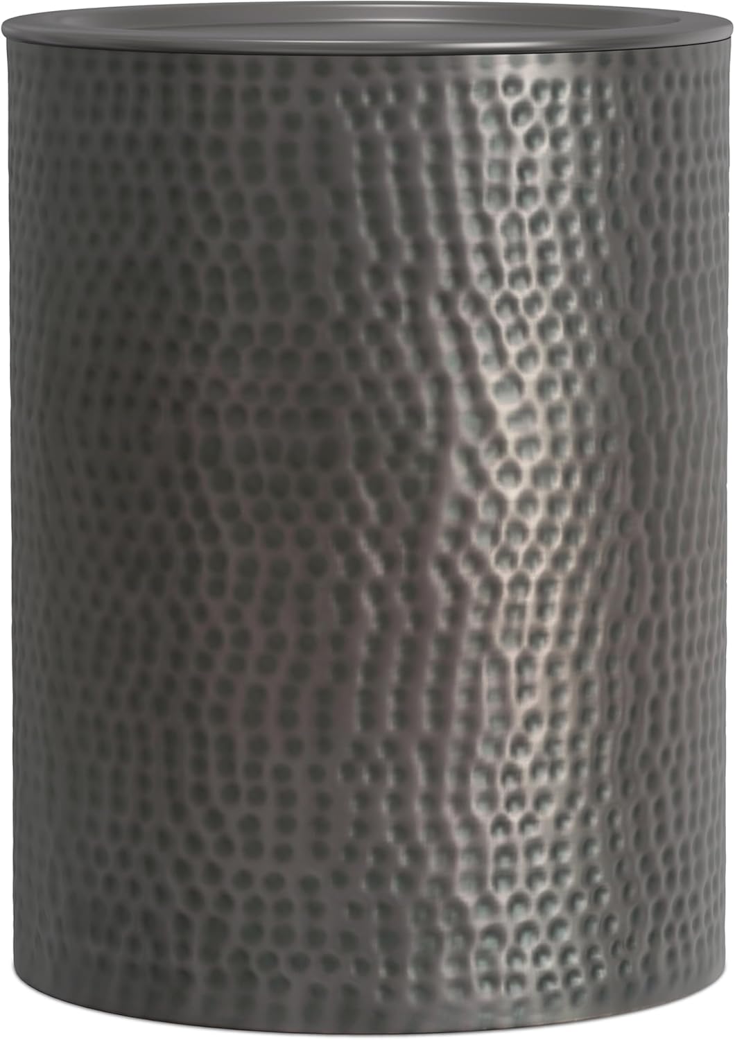 SIMPLIHOME Corbin Side Table – 16 inch Wide Metal Round Accent Table in Hammered Antique Copper, Industrial Style End Table for Living Room, Bedroom, or Office with Sturdy Base, Assembled