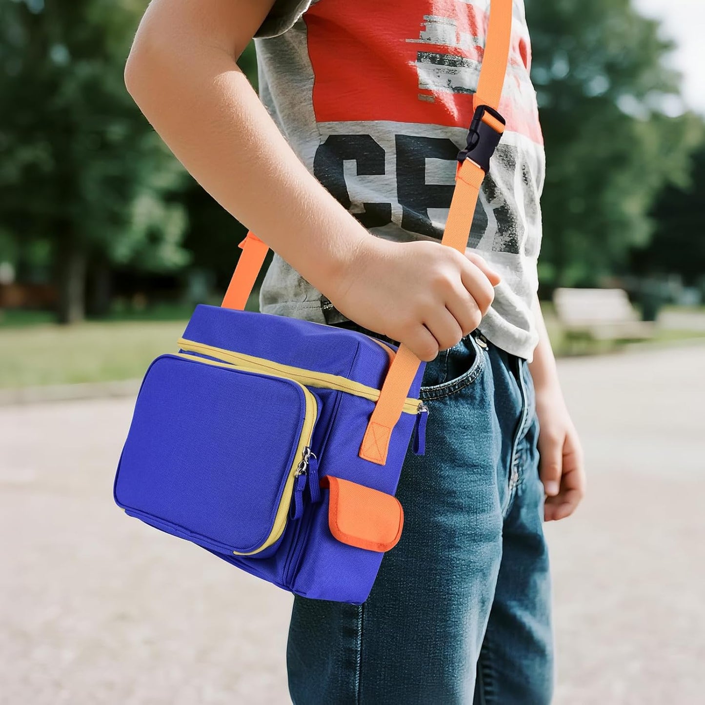 Carrying Case for Little Tikes Story Dream Machine, Travel Storage Bag for Story Books and Characters with Shoulder Strap, 2 Layers (Blue)