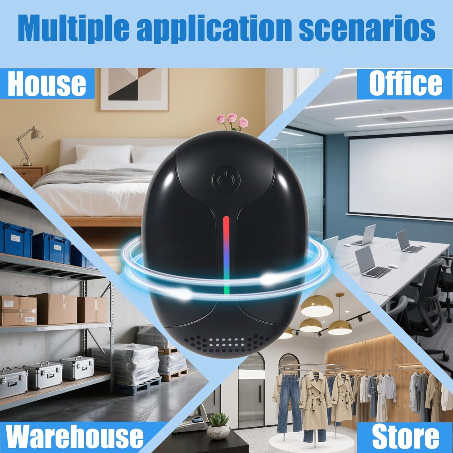 6 Pack Ultrasonic Mouse & Pest Indoor Repeller, Mouse Plug in Repellent for House Rodent Repellent Ultrasonic Plug in Ant Repellent for Roach, Bugs, Mice, Spider, Electronic Rodent Repellent Devices