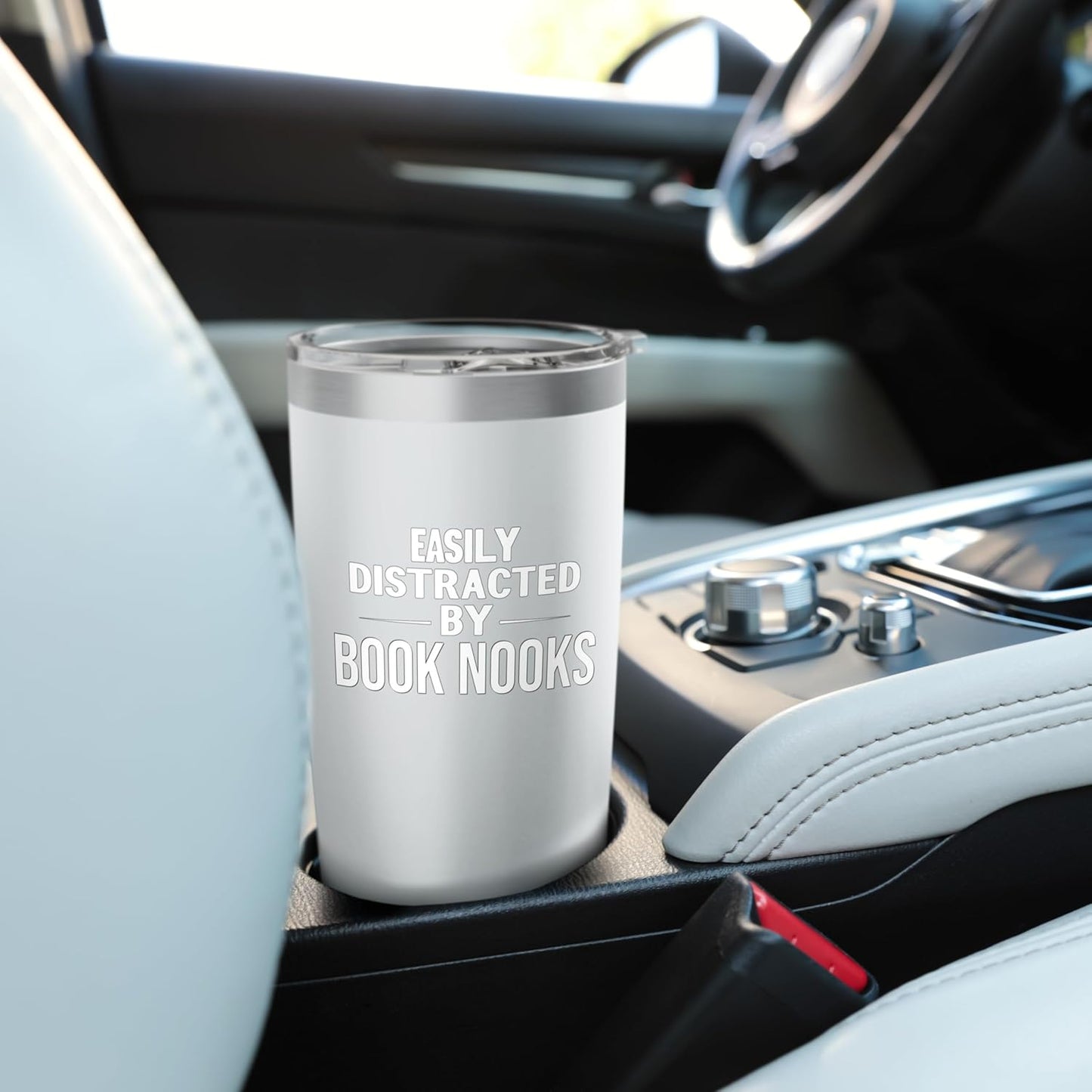 Funny Bookworm Easily Distracted by Book Nooks Reader Stainless Steel Insulated Tumbler