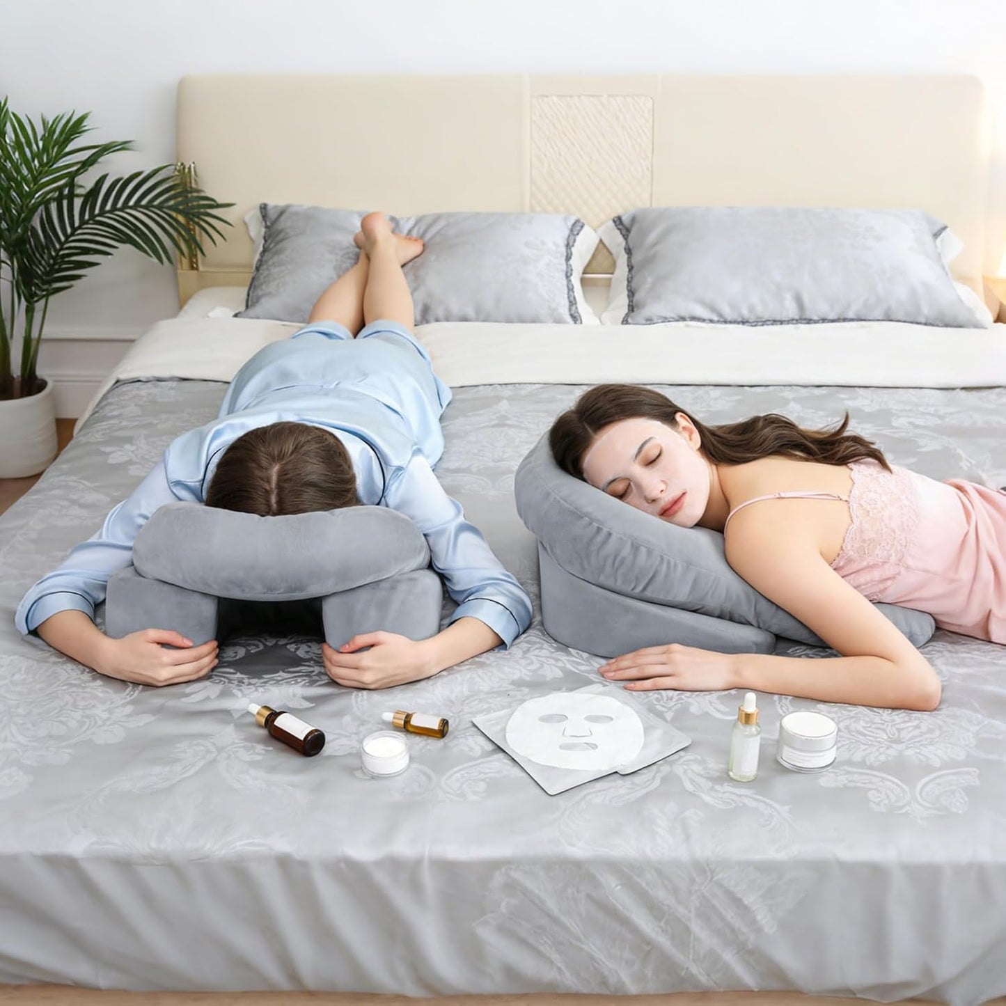 Sleeping Face Pillow, 69.85x46.99cm Soft Breathable Polyester Cushion for Face Down Recovery, Comfort, Relaxation, Home, Spa, Travel, Rest Use