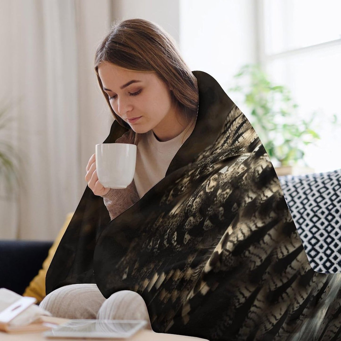 an Owl Throw Blanket for Couch Super Soft Warm Lightweight Throw Blankets Cozy Flannel Bed Blanket Cute Decorative Blankets for All Seasons Home Decor Gift 40"*50" （100 * 130cm）