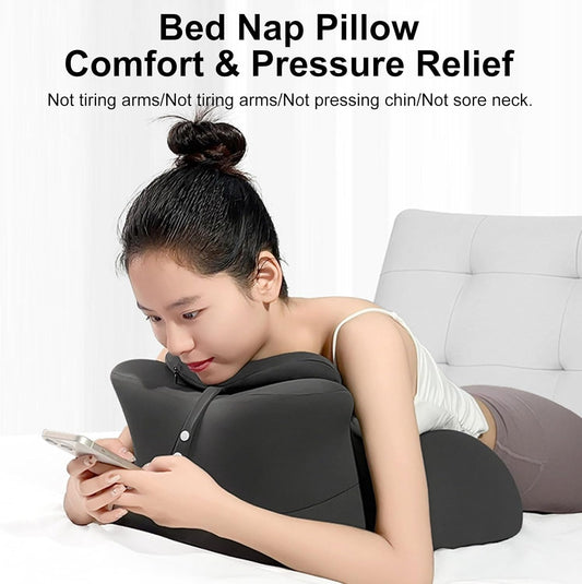 Ergonomic Contoured Support Pillow for Couples - Multi-Functional Memory Foam Cushion with 27° Angle Design, Back Support & Lounger Use