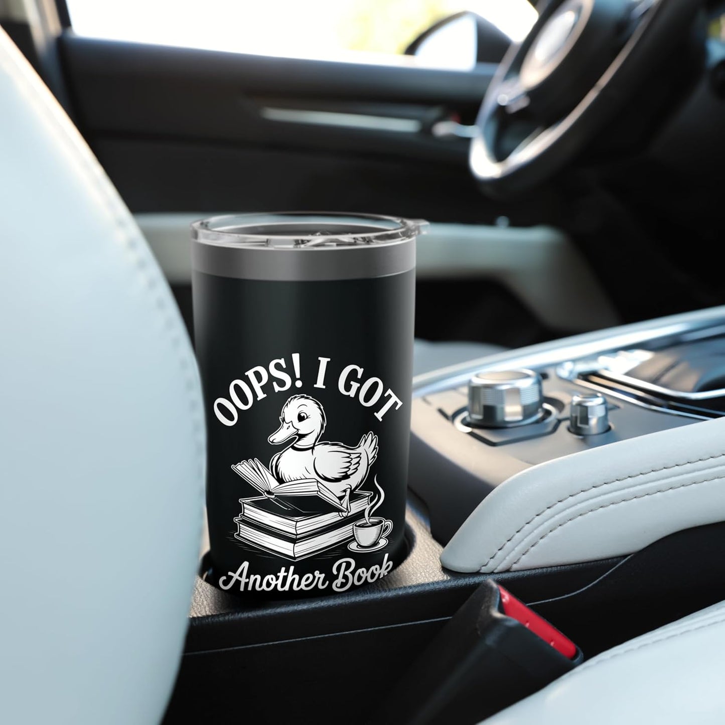 Oops I Got Another Book Cute Duck Reading Coffee Stainless Steel Insulated Tumbler