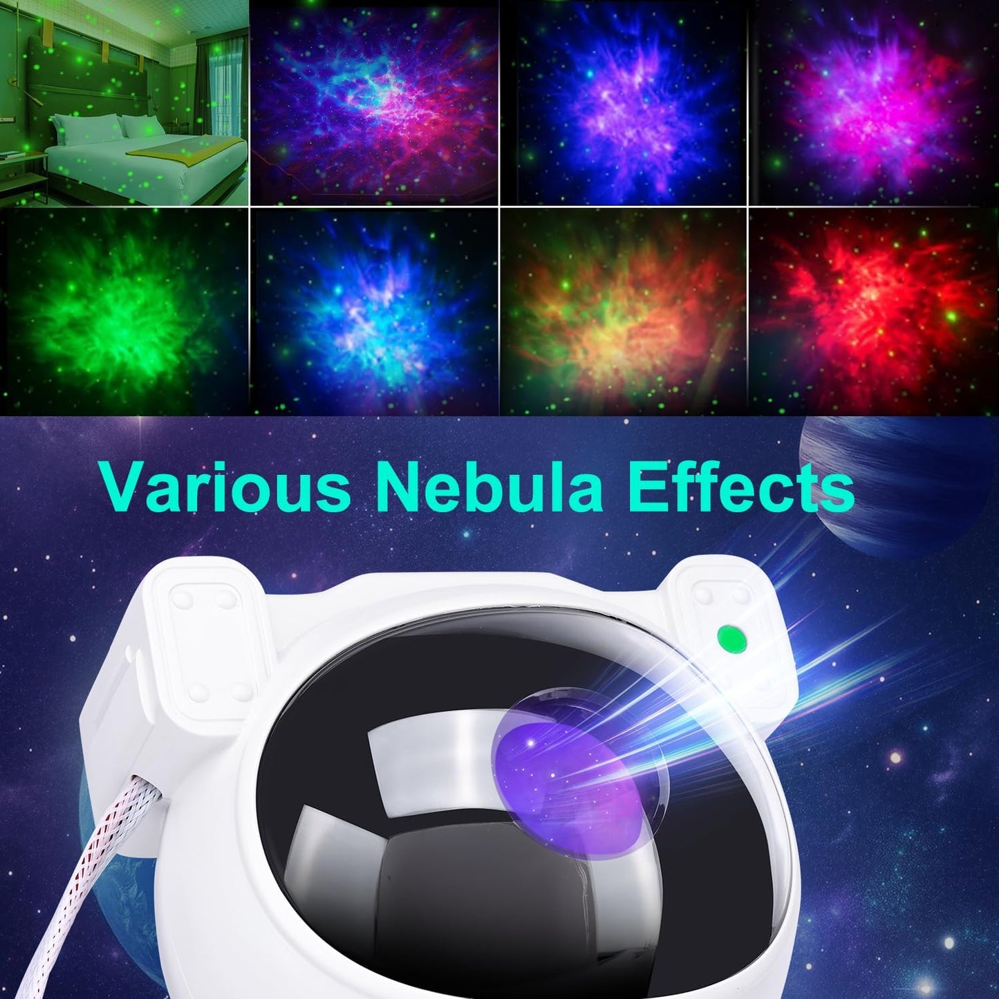 Star Projector Galaxy Night Light,Birthday Gifts Toys for 2-10 Year Old Boys Girls- Astronaut Starry Nebula Ceiling LED Lamp with Timer and Remote,Projection Lights for Bedroom Décor