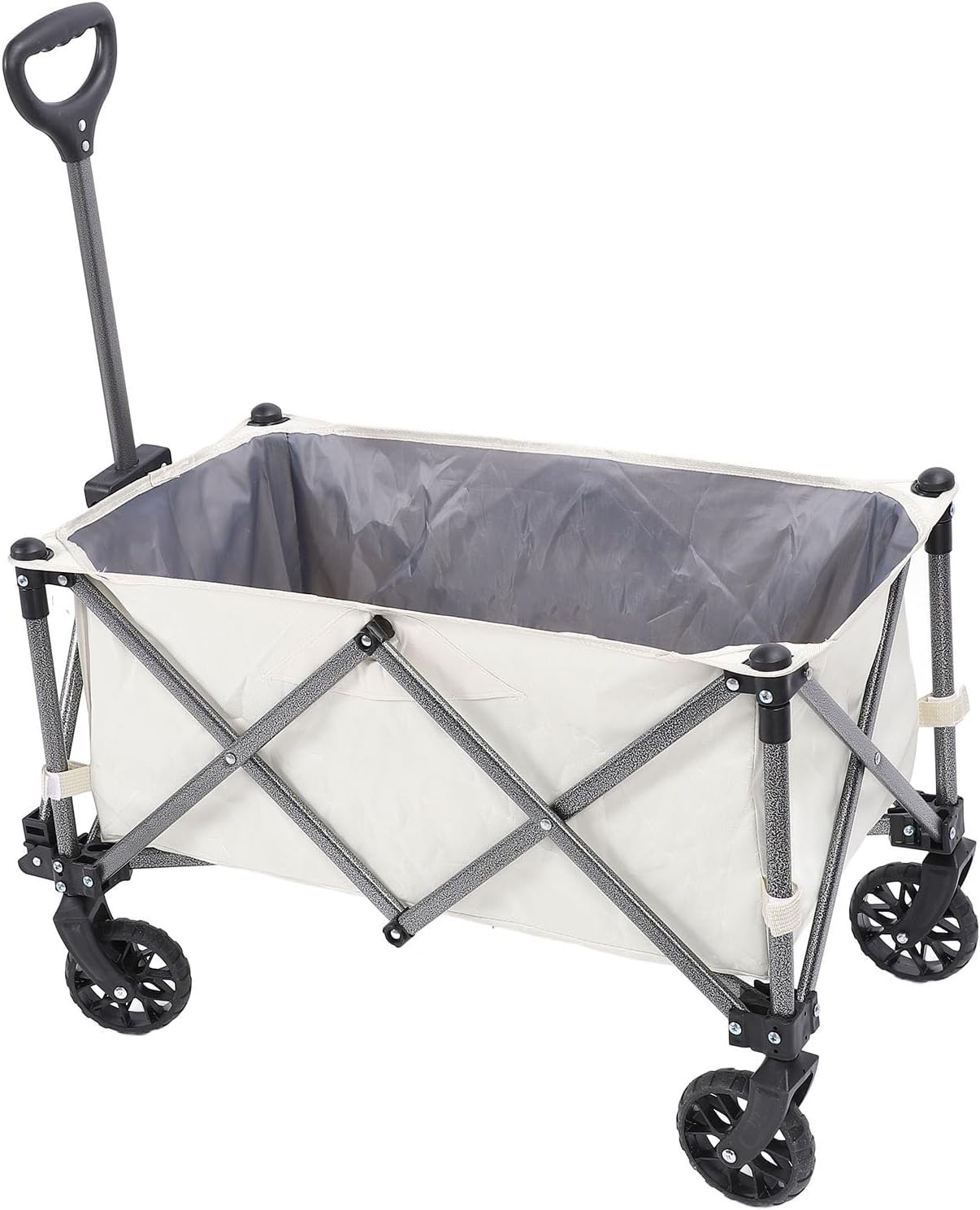 Foldable Garden Cart, Grocery Cart on Wheels, 100L Portable Large Capacity Folding Wagon Cart Utility Grocery Wagon for Camping Fishing Sports Shopping
