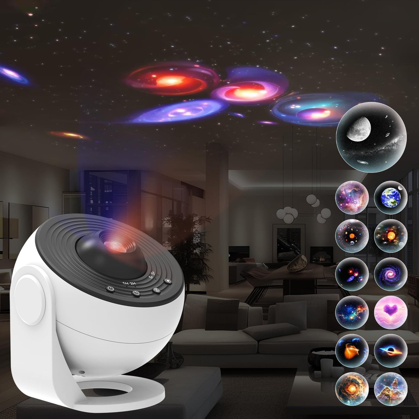 Galaxy Projector Pro, 13 in 1 HD Planetarium Projector Pro with Timer | Nebula & Milky Way Star Light for Ceiling | LED Space Galaxy Bedroom Night Light for Adults Kids