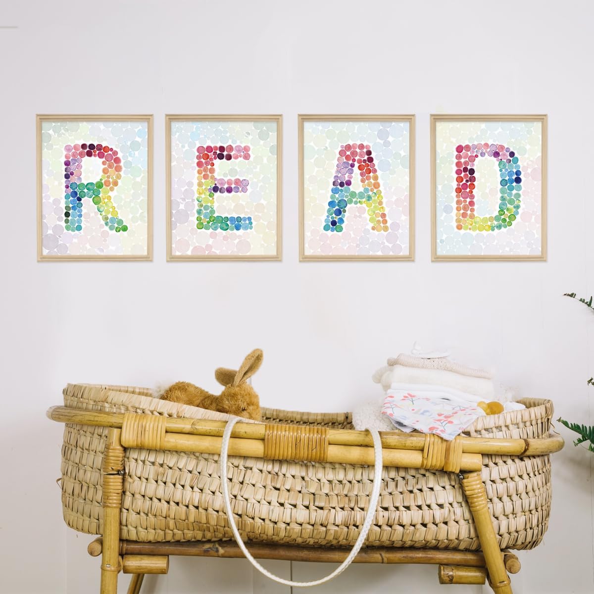 PLKMN Classroom Decor, Rainbow Pastel Classroom Read Sign Reading Corner Decor for Kids, Reading Room Decor, Reading Nook for Kids, 8x10 Inch (Unframed)