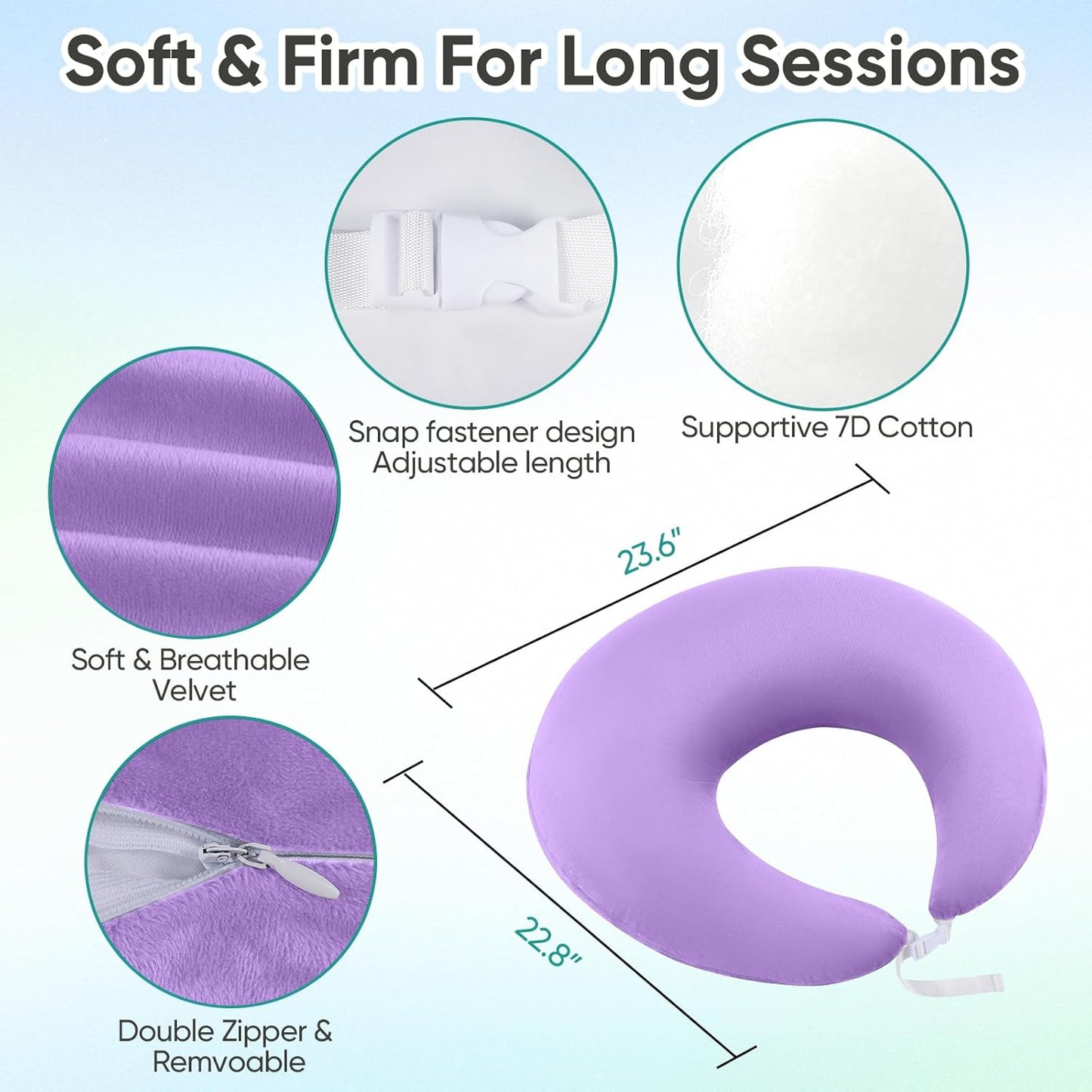 Reading Pillow for Gaming, Lap Desk Pillow Crochet Pillow Ergonomic Arm Support for Sitting in Bed or Couch, Pain Relief and Fatigue for Gaming, Reading, Crocheting, Playing & Working