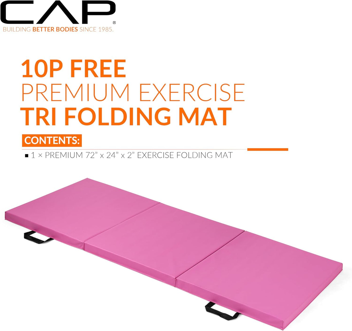 CAP Barbell All Purpose Folding Anti Tear Exercise Training Aerobic Fitness Gym & Gymnastics Balance Mat | Multiple colors