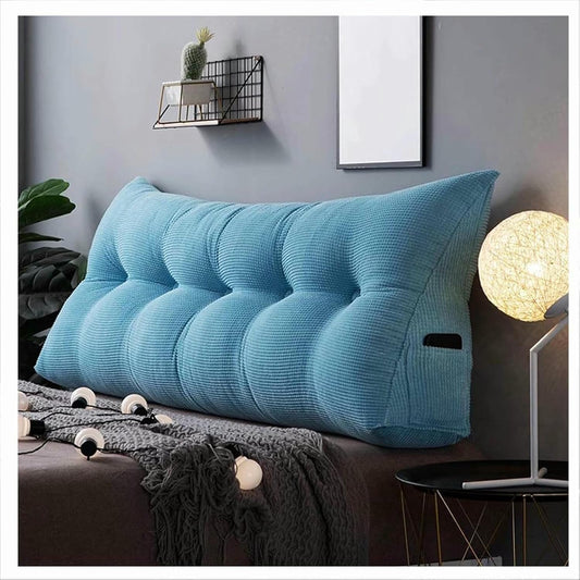 Headboard Reading Wedge Pillow, Bolster Triangular Headboard Wedge Backrest, Breathable Stretch, for Hotels, Sofa Beds, Tatami, Sofas, Rocking Chairs