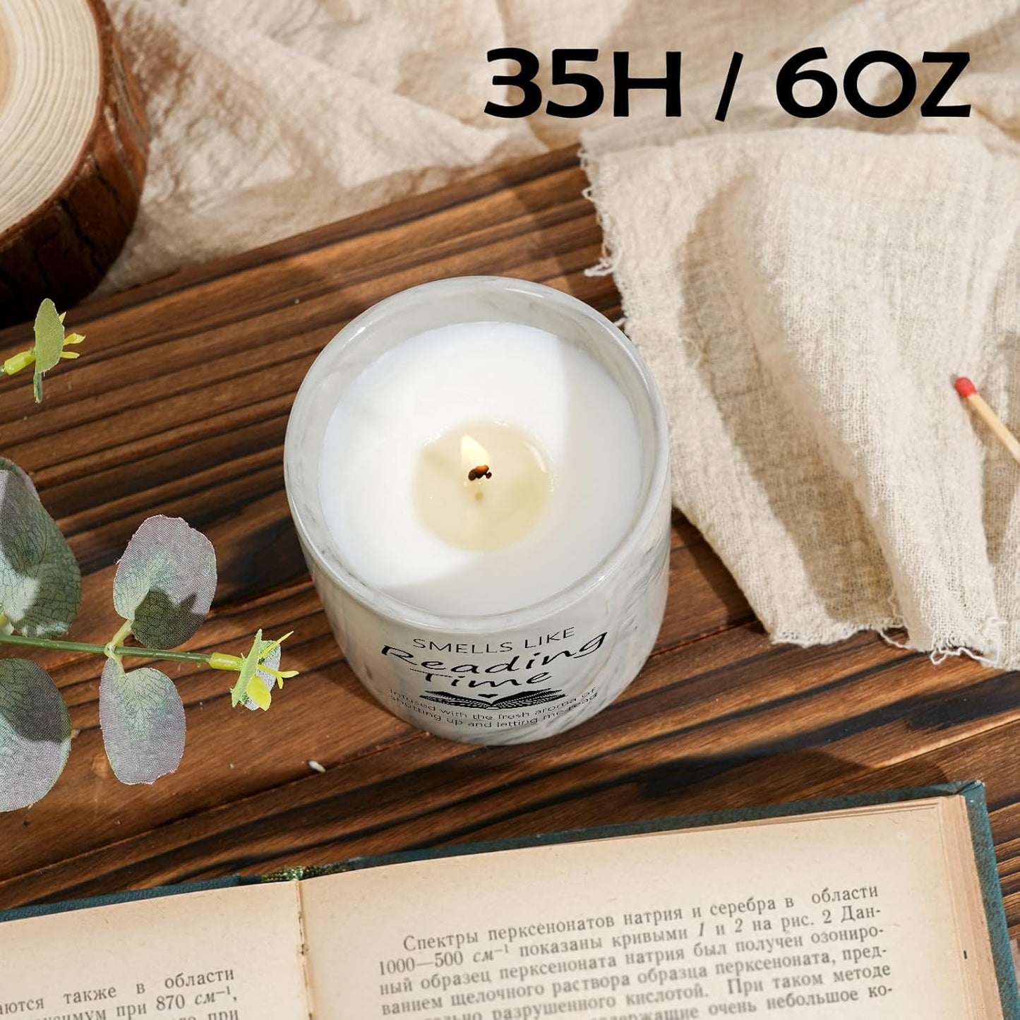 Book Lovers Gifts - Bookish Bookworm Gift for Women, Christmas Birthday Gifts for Librarian Readers Author, 6 Oz Book Lovers Candle Gift