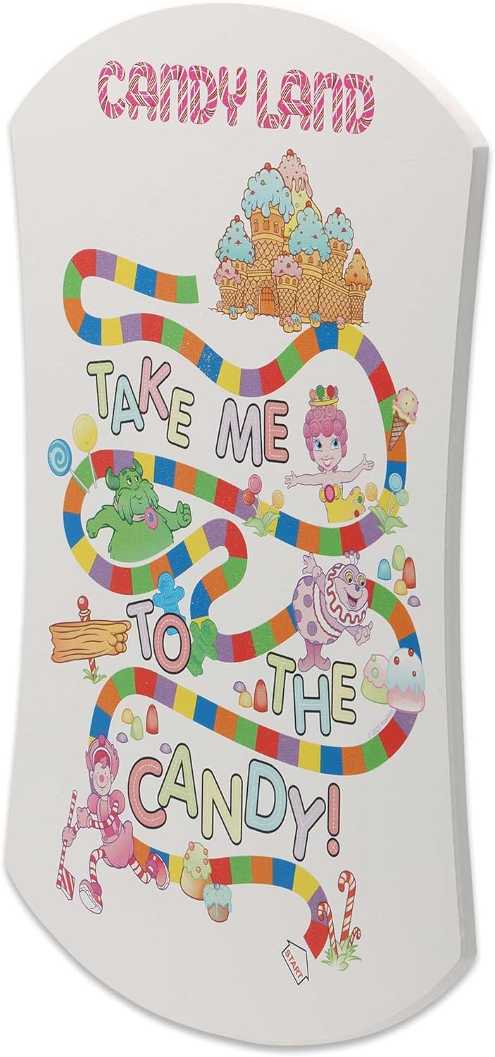 Hasbro Candy Land Take Me to the Candy Wood Wall Decor - Cute Candy Land Sign for Playroom or Kitchen