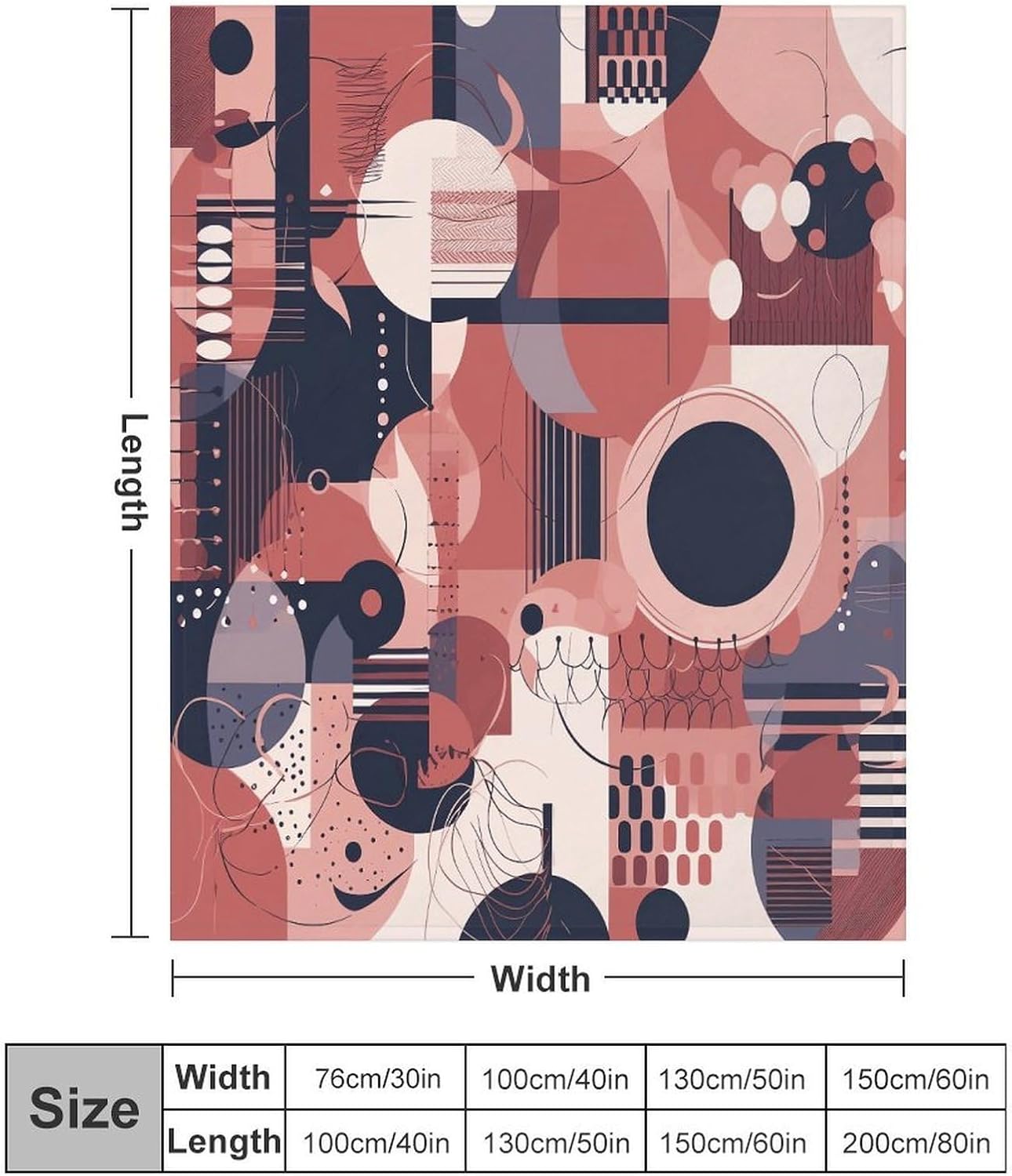 Soft Geometric Style Throw Blanket for Couch Super Soft Warm Lightweight Throw Blankets Cozy Flannel Bed Blanket Cute Decorative Blankets for All Seasons Home Decor Gift 60"*80"（150 * 200cm）