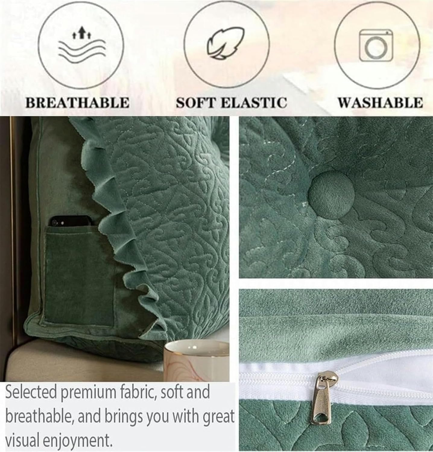 Triangular Reading Pillow/Long Headboard Pillow Cushion Wedge Reading Bed Pillow Triangular Headboard Backrest Fleece Positioning Support Cushion for Dormitory Sofa Bed