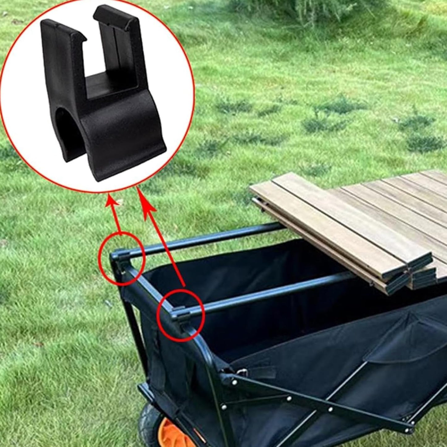 10 Pcs Camping Wagon Card Buckle, Collapsible Utility Wagon Table Buckle for Garden Cart, Beach Cart, Park Cart