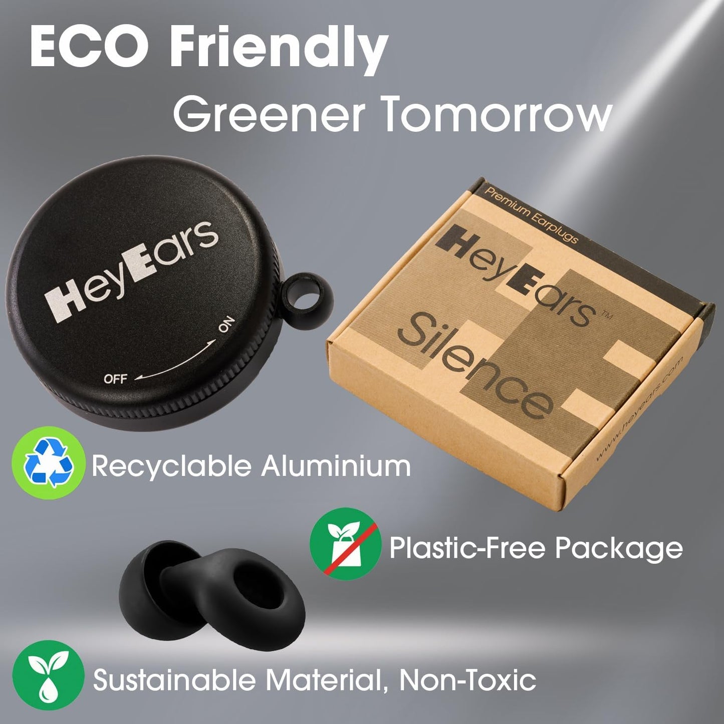 Ultra Soft Ear Plugs for Sleeping, Noise Sensitivity, Passive Noise Reduction 26dB, Most Comfortable Noise Cancelling Earplugs, Certified Hearing Protection, 8 Ear Tips - Black