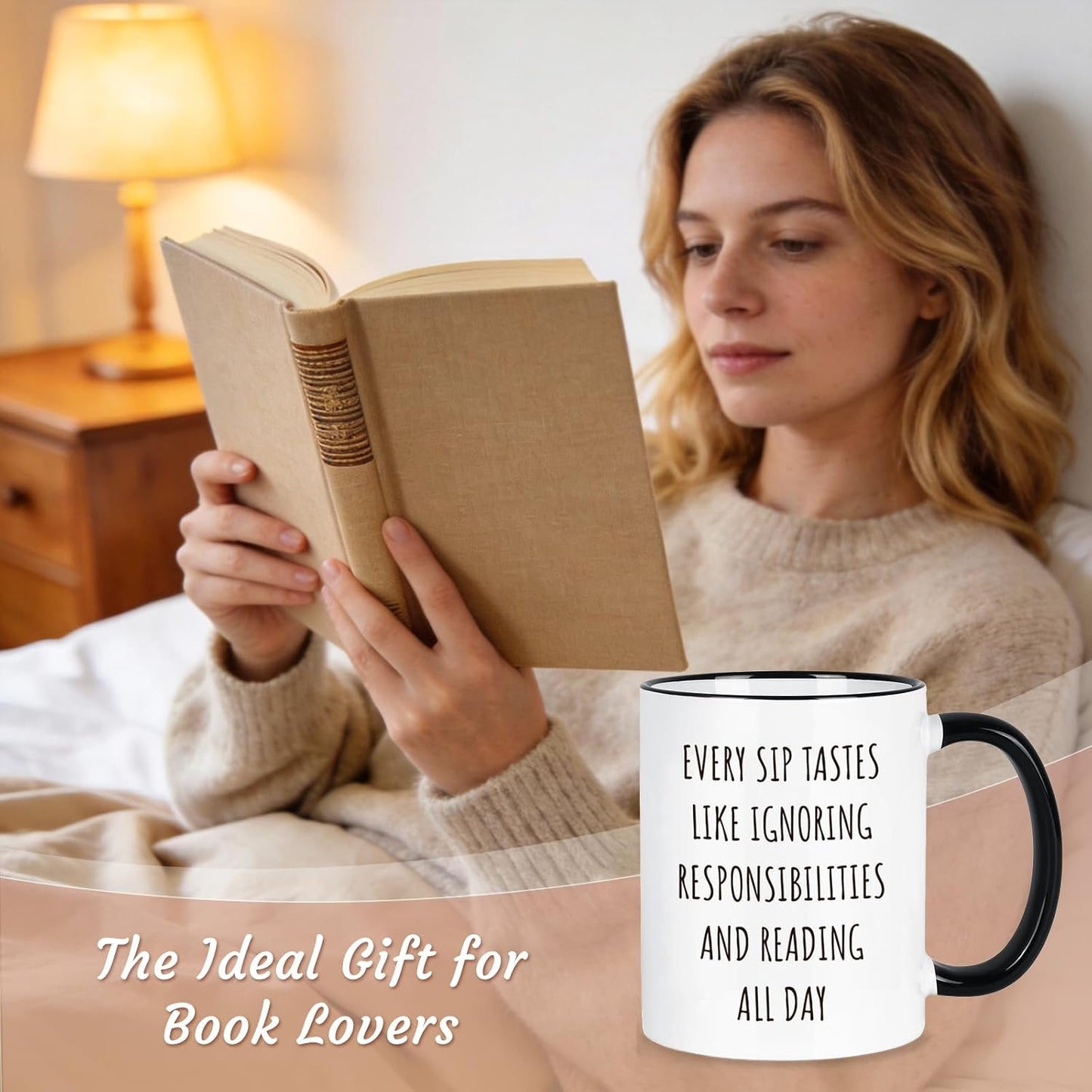 Book Coffee Mugs for Readers Bookworms(11oz) - Gifts for Book Lovers on Birthday Valentine's Day Christmas - Book Mugs for Book Lovers - Book Club Gifts for Women